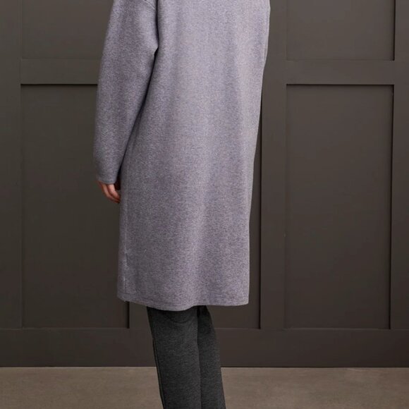 Tribal Womens Long Sleeve Coatigan With Pockets Open Front Charcoal Size Small - Picture 2 of 2